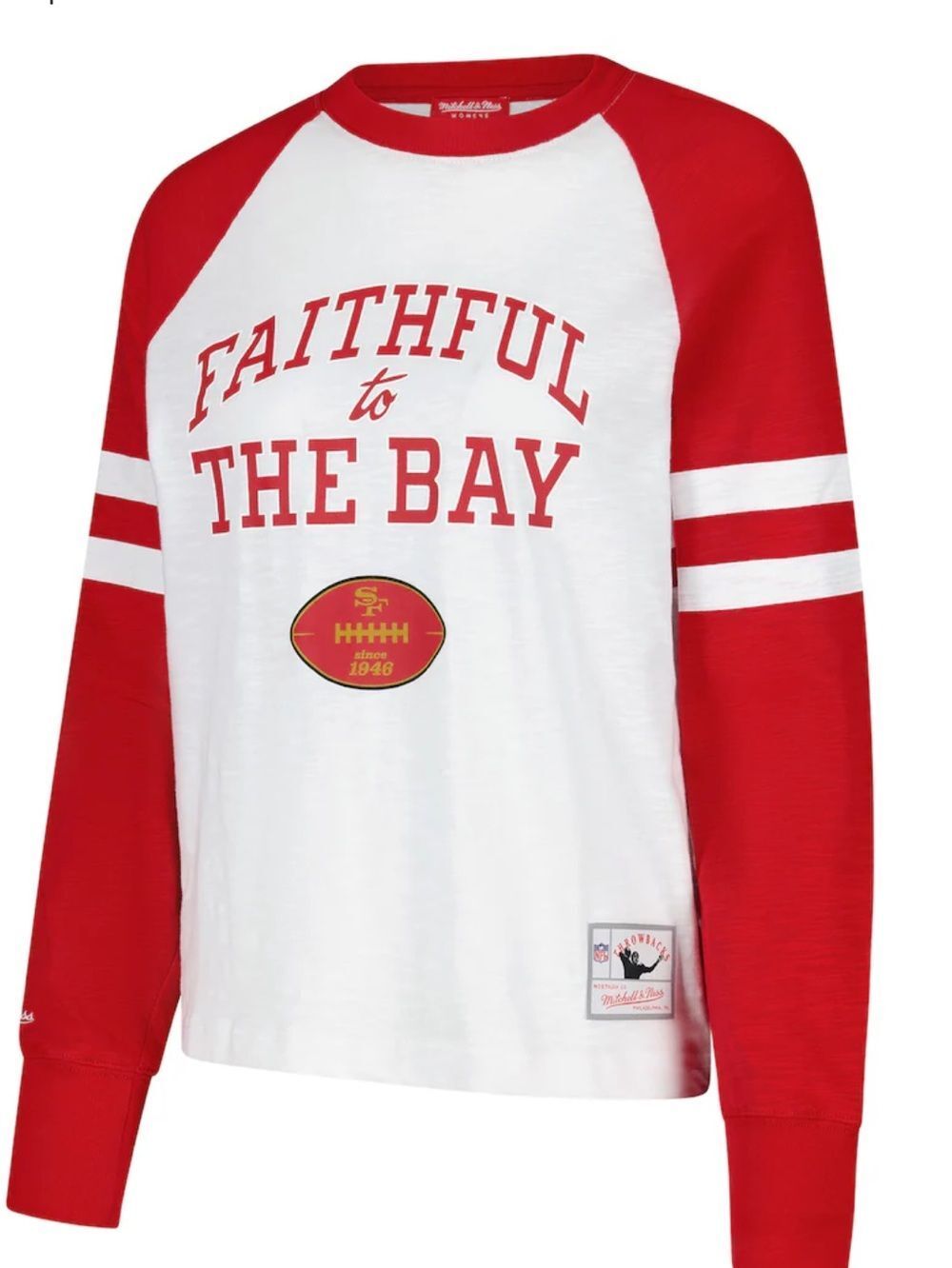Mitchell & Ness Scarlet San Francisco 49ers Slub Long Sleeve T-Shirt, 2X, NWT